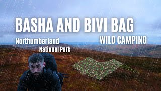 Bivi Bag And Basha Tarp WILD CAMPING In The Rain [upl. by Alegnaed732]