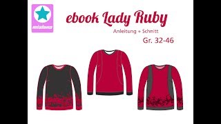 Nähanleitung Schnittmuster Sweatshirt Lady Ruby [upl. by Glenden814]