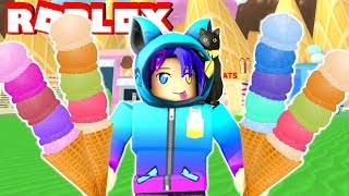 EATING ALL THE ICECREAM Dont Tell Wengie Roblox Ice Cream Simulator [upl. by Eibbob415]