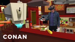 Conan Visits YouTubes VR Lab  CONAN on TBS [upl. by Cousins]