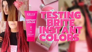 Dying My Hair Pink With Brite Instant Colors  The Pink Life [upl. by Ynotna239]