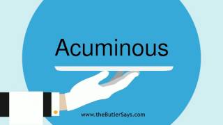 Learn how to say this word quotAcuminousquot [upl. by Sinne532]