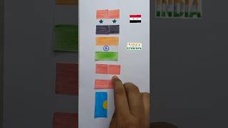 🇮🇳🇦🇹🇸🇾🇵🇼 Independence Day Drawing art flagdrawing independenceday shorts trending shortsfeed [upl. by Namlaz]