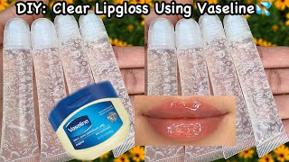 DIY Clear Lipgloss With Vaseline💦 NO VERSAGEL [upl. by Chelsae342]