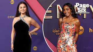 Emmys 2024 red carpet highlights Selena Gomez Ayo Edebiri and more [upl. by Elocim]