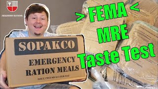 FEMA MRE Review  SOPAKCO Emergency Ration Meals 2018  Individual Meal Ready To Eat Taste Test [upl. by Eiramanel340]