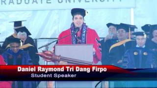 Claremont Graduate University Commencement 2016  Excerpt from student speaker address [upl. by Beekman236]