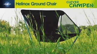 Helinox Ground Chair Ist der MiniStuhl 90 Euro wert Ausprobiert  Clever Campen [upl. by Nannah]