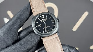 Slate Grey Panerai Radiomir Strap Soft Temper with Custom Engraved PVD Pin Buckle on PAM00292 [upl. by Inele]