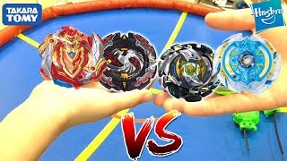 Beyblade Big BeyStadium BEYBLADE BURST TURBO Battle Takara Tomy vs Hasbro [upl. by Armmat]