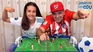 Partido REAL MADRID vs ATLÉTICO DE MADRID con Playmobil Máxima rivalidad padre e hija [upl. by Dodie]