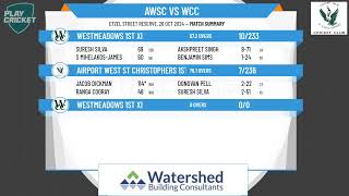 Airport West St Christophers 1st XI v Westmeadows 1st XI [upl. by Merill825]