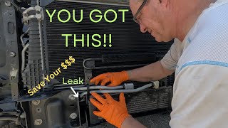 Chevy Truck Transmission Cooler Pipe Leak amp Replacement [upl. by Iruy513]