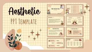 Aesthetic PPT 11  Animated Slide Easy Simple  FREE TEMPLATE [upl. by Resay]