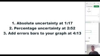 Excel Uncertainty Calculations Part 1 Absolute Uncertainty  Uncertainty Error Bars in Excel [upl. by Mora]