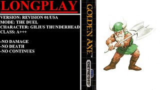 Golden Axe Rev 01USA Sega Genesis  Longplay  Gilius Thunderhead  The Duel Mode  A [upl. by Wilber208]