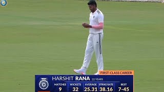 Harshit Rana Best Bowling Spell  Duleep Trophy 2024 [upl. by Nimesh]