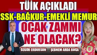 Tüik Açıkladı SSKBAĞKUREmekli Memur Ocak Zammı Ne Olacak [upl. by Caylor4]