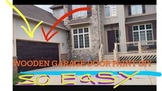 Garage door Giani wood look paint kit install review amp instructions [upl. by Pirzada]