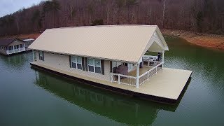 22 x 48 Floating Cabin Approx 1058sqft  3 Bedroom2 Bath For Sale ON Norris Lake TN  SOLD [upl. by Tteve]