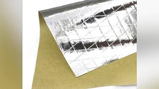 aluminum foil metalized Vapor barrier  reflective aluminum foil fiberglass mesh thermal insulation [upl. by Lubbock112]