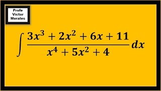 Integración fracciones parciales factores cuadráticos distintos [upl. by Namref325]