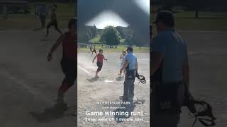 Catherine Byrnes breaks home for the game winning run in 18u AllAmerican softball tournament [upl. by Esinehs37]