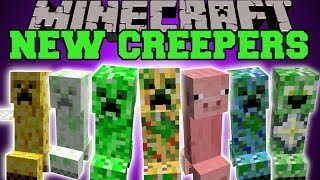 Minecraft CREEPERS FLYING PIG FIRE amp MORE CREEPER SPECIES Mod Showcase [upl. by Refinaj252]