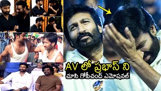 Gopi Chand Gets EMOTIONAL While Seeing Prabhas In AV  Bhimaa Pre Release Event  Filmylooks [upl. by Tsnre782]