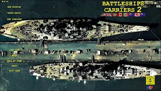 Battleships and Carriers 2  Battleship PC game shipsplanes can move Naval turnbased strategy [upl. by Llerrat]