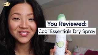 Product review Cool Essentials Dry Spray  Dove Antiperspirant [upl. by Piefer]