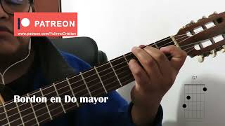 Bordon en Do mayor Marinera Limeña Guitarra TAB partitura [upl. by Nirred]