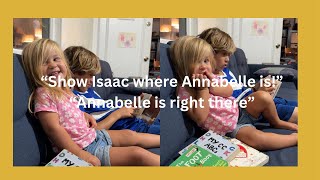 ISAAC READS TO ANNABELLE [upl. by Halihs229]