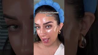 trying viral Korean mask [upl. by Omrelliug]