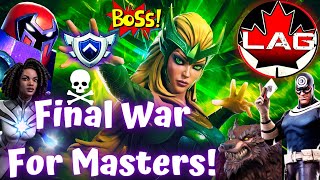 Masters Secured or Fumbled Alliance War Season 53 War 12 Bullseye War Boss Fight  MCOC [upl. by Oirretna289]