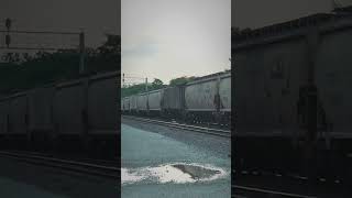 Amtraks California Zephyr Upstages a CSX Grain Train on the BNSF Chicago Sub [upl. by Sldney]