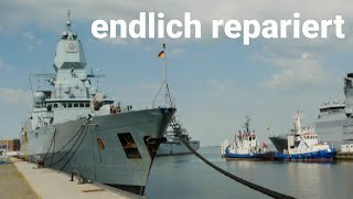 Nach 5 Jahren endlich repariert neues VLS in Fregatte Sachsen der Deutschen Marine eingebaut [upl. by Alie]