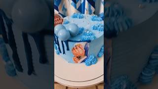 easy and quick Cake design tutorial for mens birthdaycakeyutubecakedecoration6Bnozzleytshorts [upl. by Ecam18]