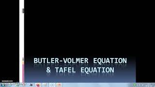 butler volmer equation [upl. by Sheryle]