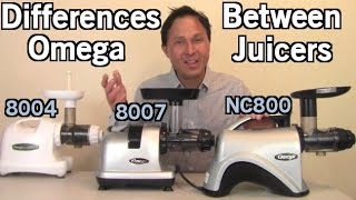 Differences Between Omega 8004 8006 8007 8008 NC800 NC900 Juicers [upl. by Odlareg]