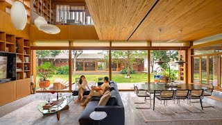 Inside An Architect’s Mid Century Modern Home Inspired By Frank Lloyd Wright  Jakarta Indonesia [upl. by Elakram]