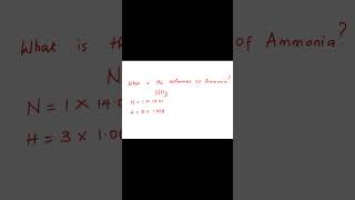 What is the Molar Mass of Ammonia [upl. by Enihpesoj]