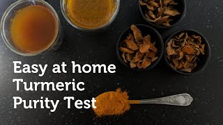 Turmeric Powder Adulteration  Easy Purity Test  September 2020 [upl. by Nyssa]