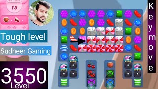 Candy crush saga level 3550 । No boosters । Tough level । Candy crush 3550 help । Sudheer Gaming [upl. by Millur]