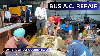 Bus AC Repair  AC Repair Training Repairacrepairtrainingacrepairbusacrepairaccoolingproblem [upl. by Ushijima]