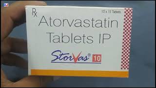 Storvas 10 Tablet  Storvas Tablets  Atorvastatin Tablets  Storvas 10mg Tablet Uses Side effects [upl. by Gleda165]