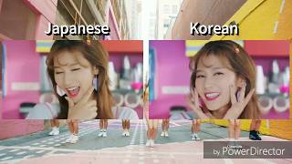 TWICE  quotLIKEYquot Korean amp Japanese comparison [upl. by Anol243]