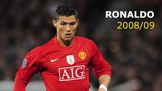 Cristiano Ronaldo 200809  Best Skills amp Goals [upl. by Arahsit]