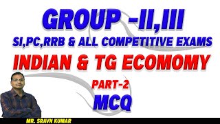 INDIAN amp TELANGANA ECONOMY MCQ PART2 [upl. by Ainnet]