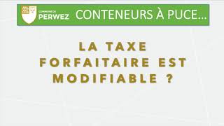 LA TAXE FORFAITAIRE EST MODIFIABLE [upl. by Nylrahs]